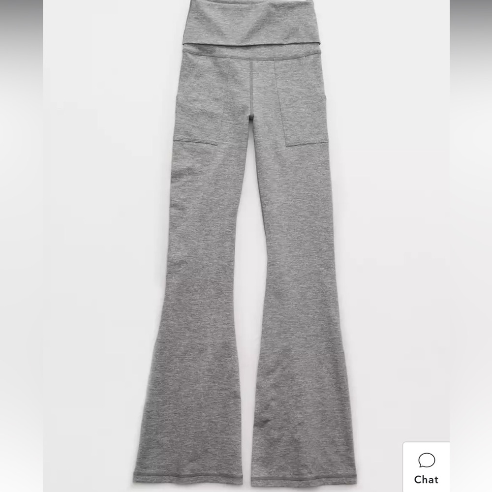 Aerie offline the hugger high waisted fold over flare leggings